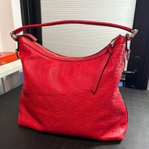Gucci Scarlet Red Hobo Bag